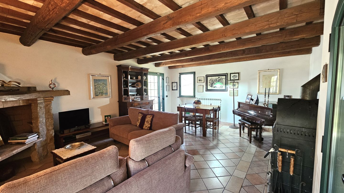 Soggiorno con camino