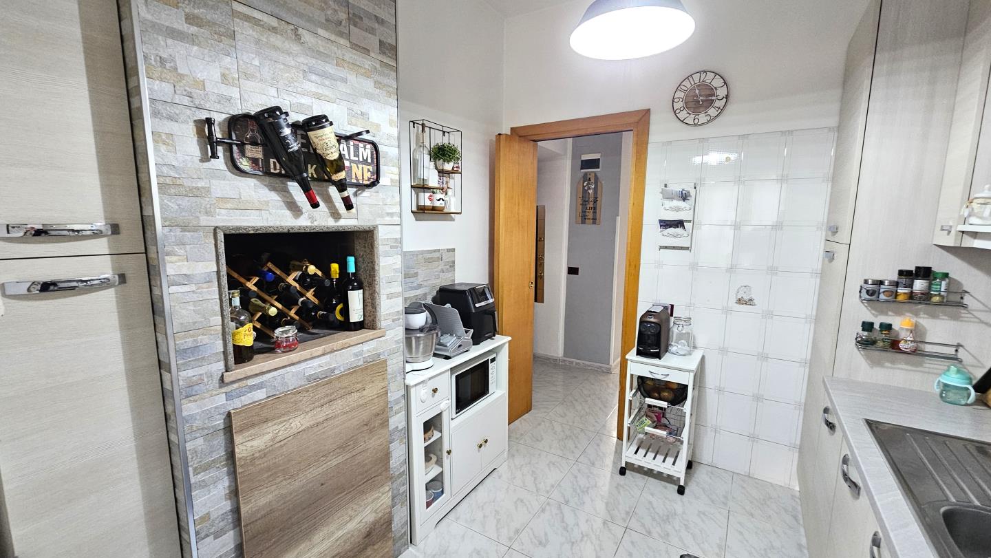 Cucina con camino